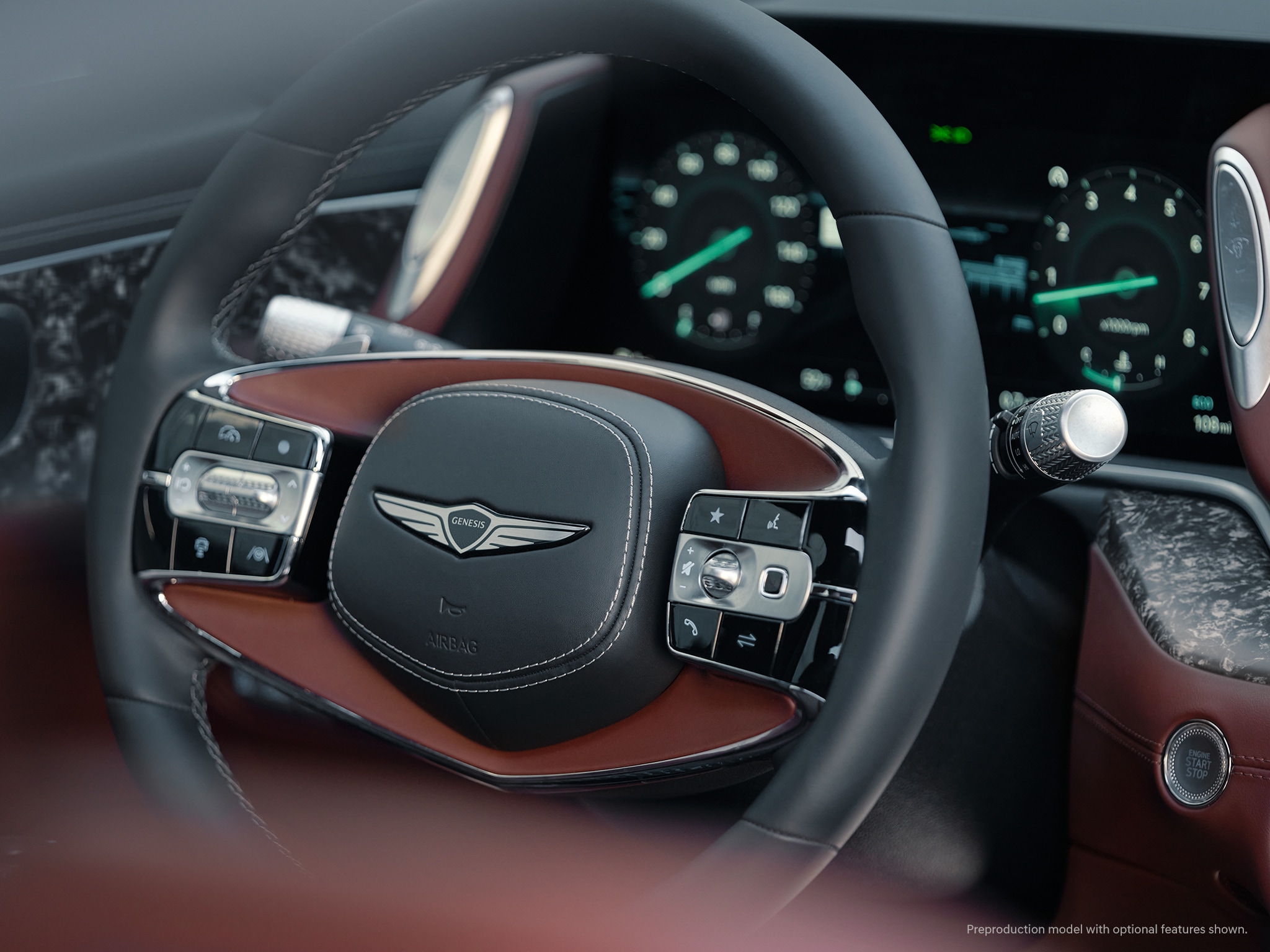2023 Genesis G90 steering wheel.