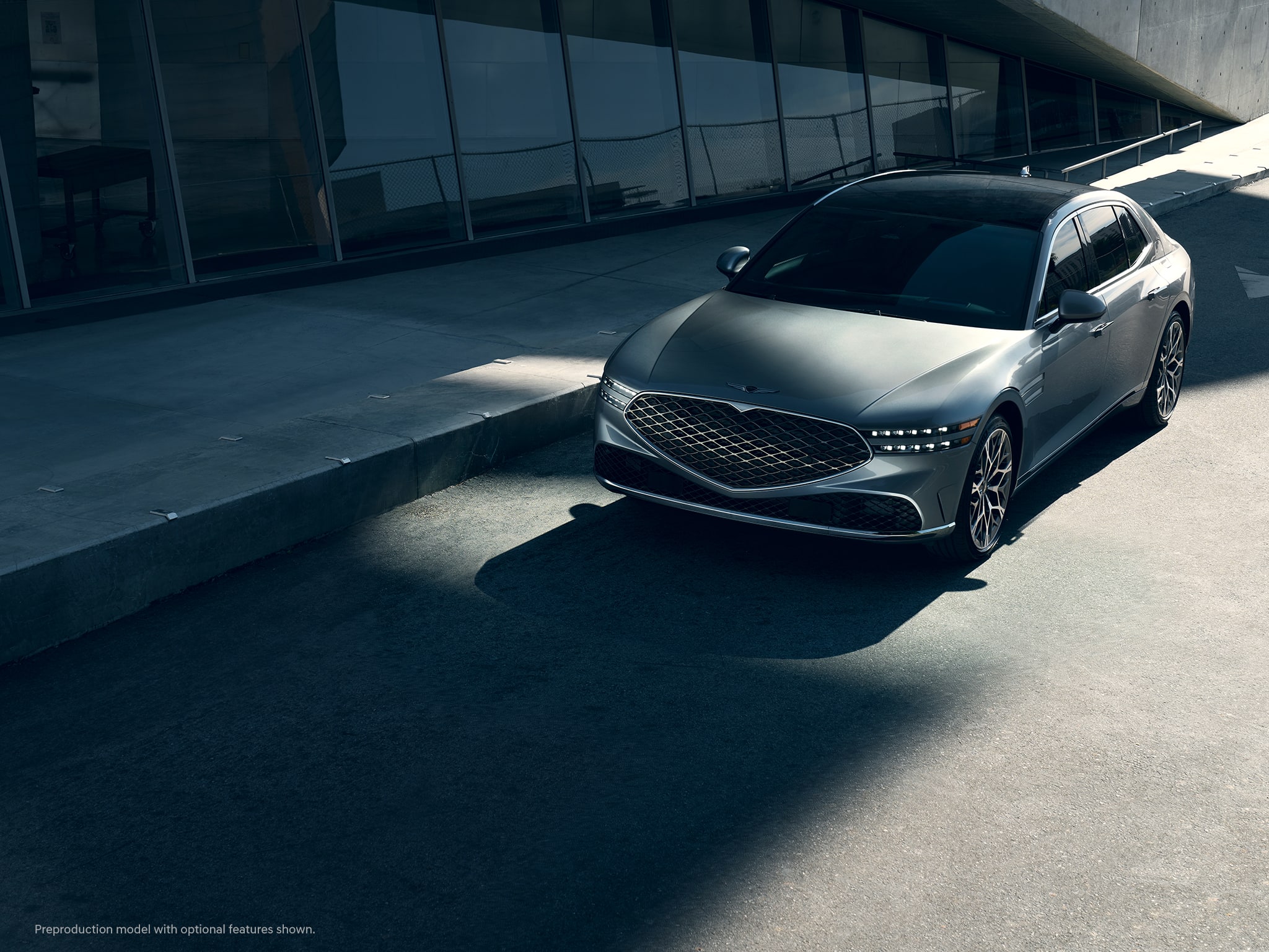 2023 Genesis G90 shown in Savile Silver.