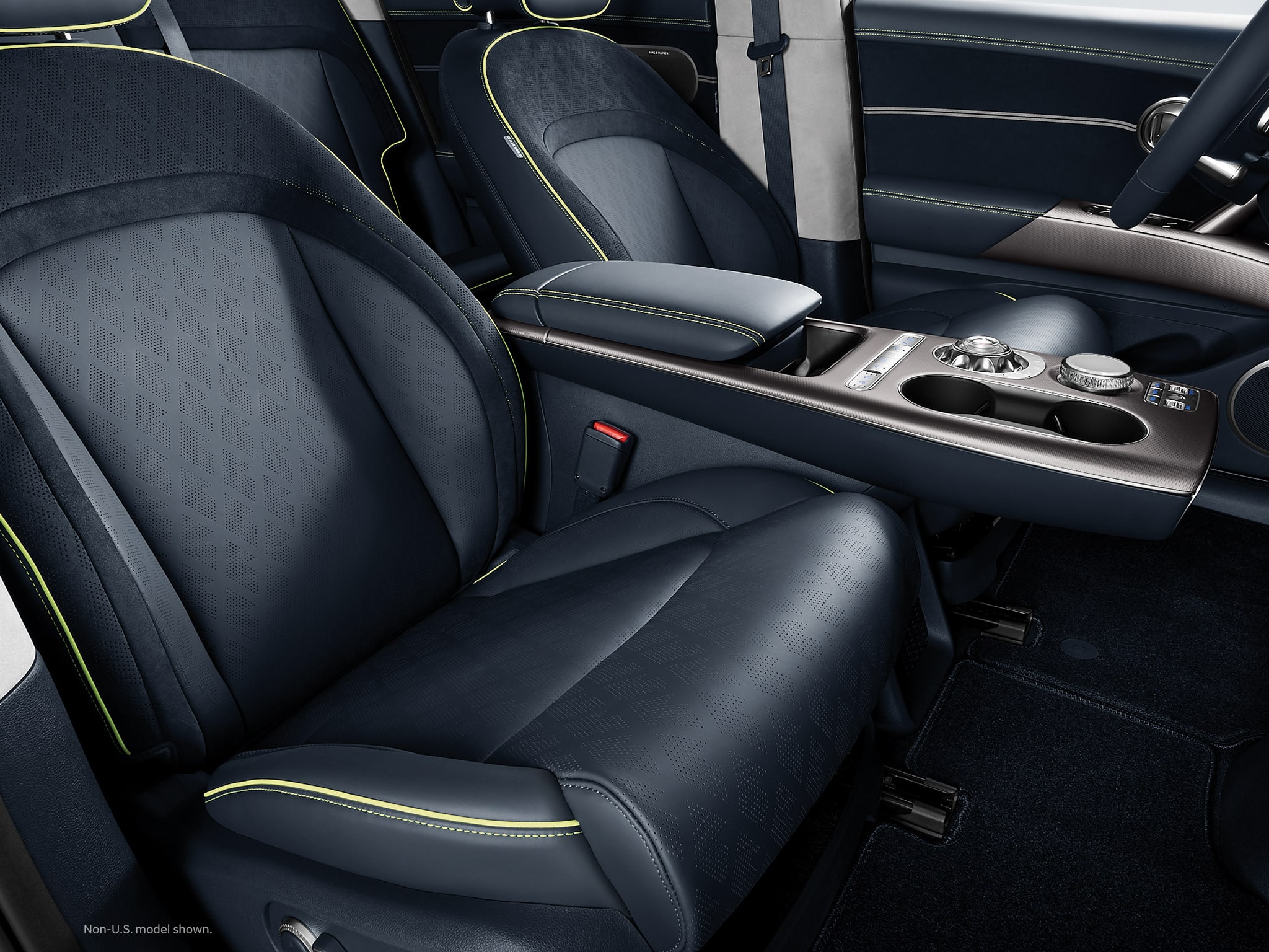 2023 Genesis GV60 interior shown in Obsidian Black.