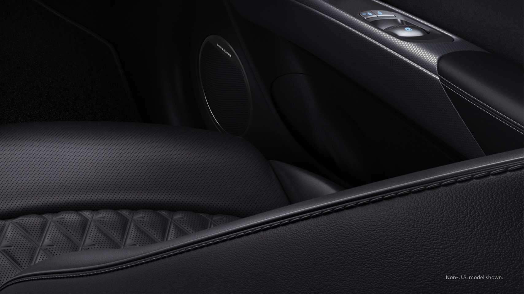2023 Genesis GV60 sustainable leather shown in Obsidian Black.