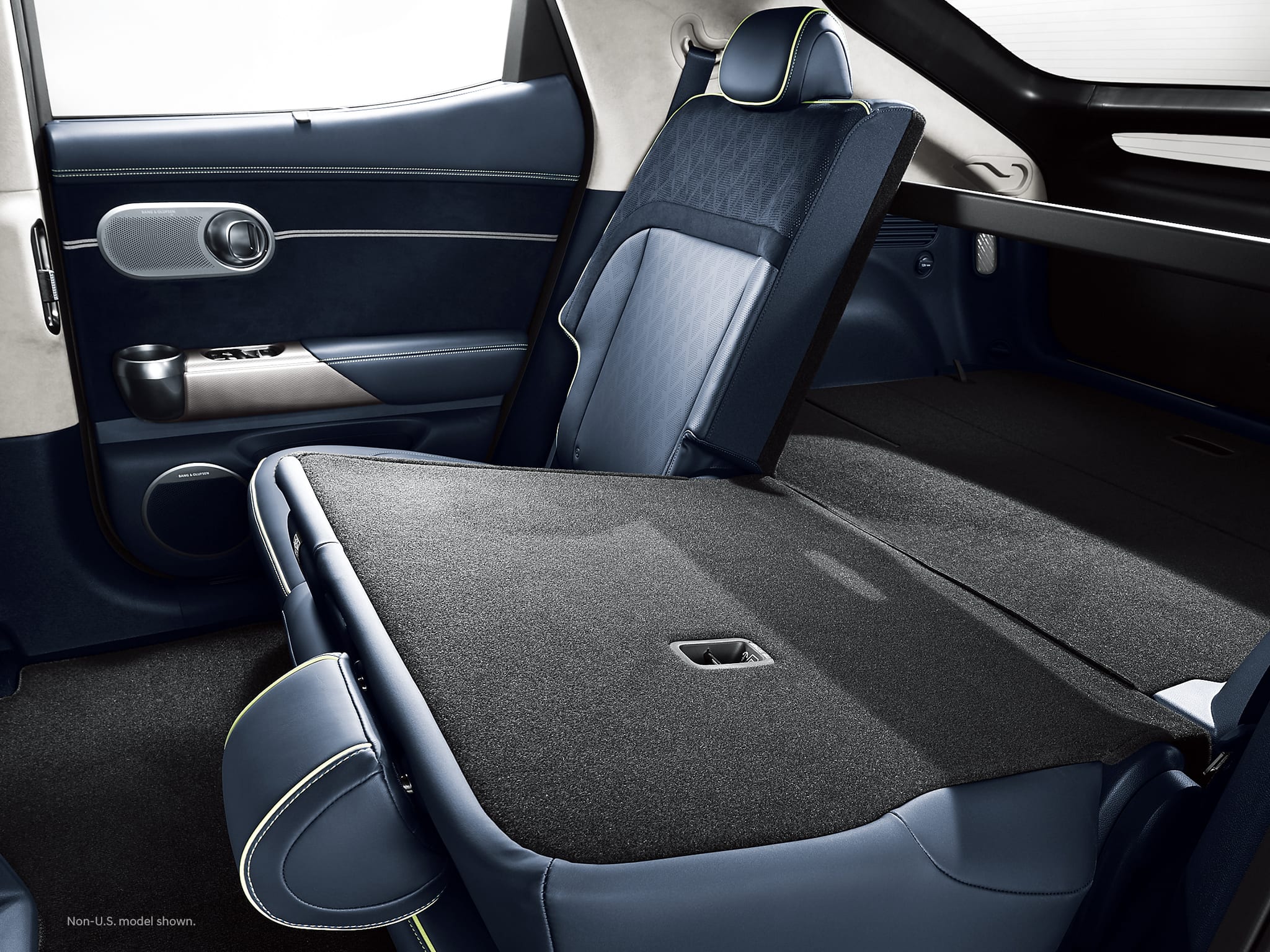 2023 Genesis GV60 shown with 60/40 split folded rear seats.