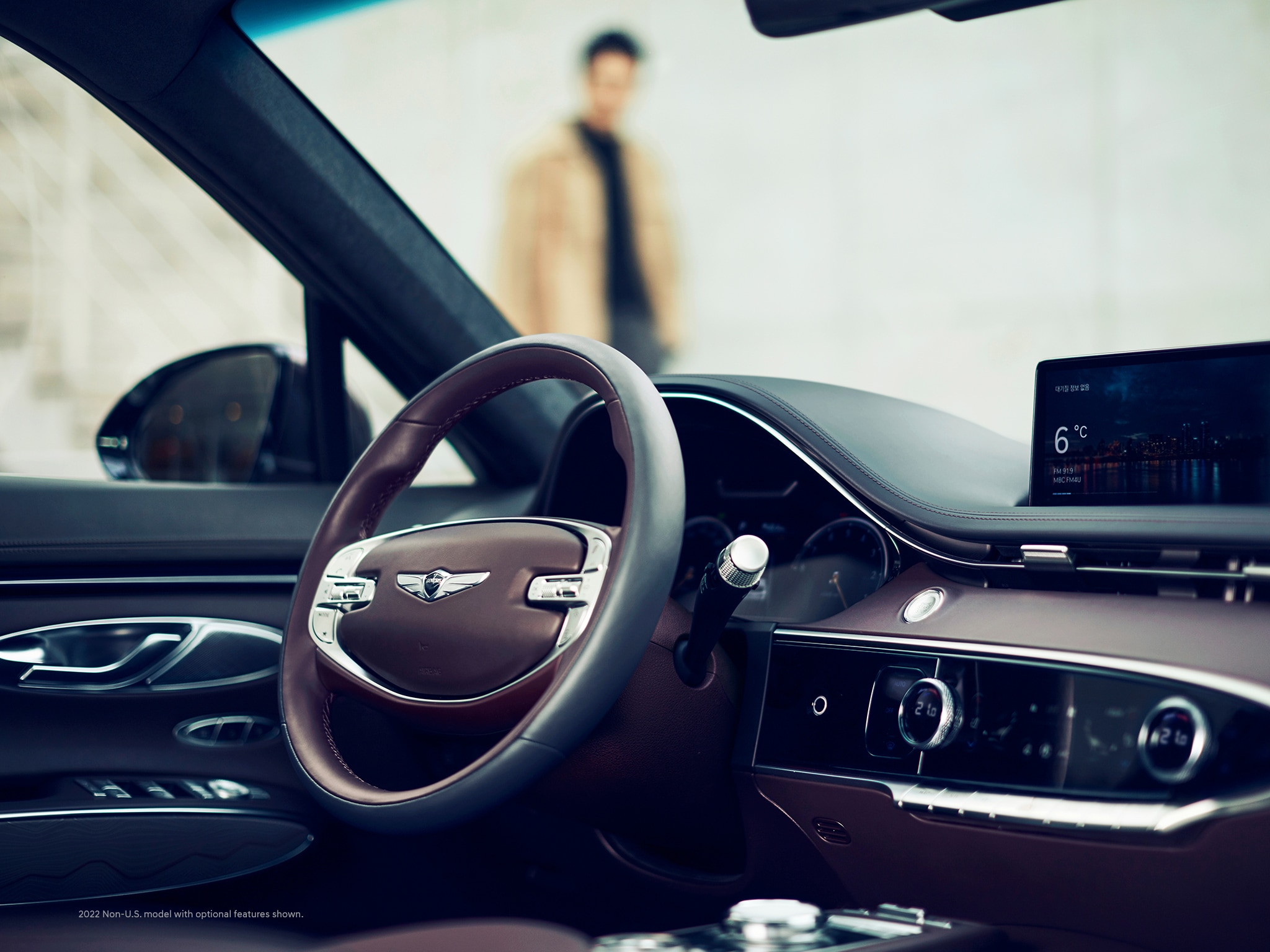 2022 Genesis GV70 interior cockpit.