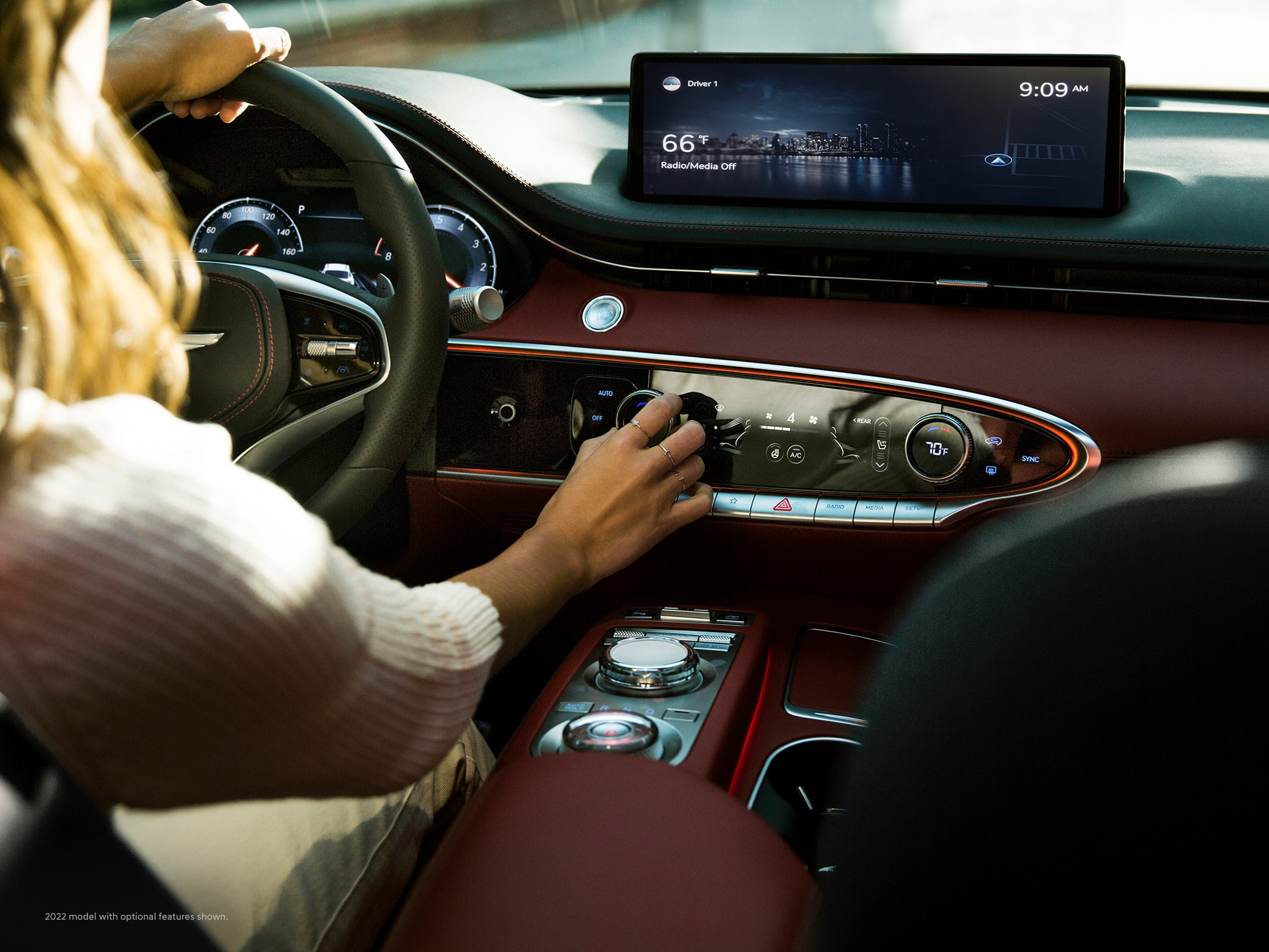 2023 Genesis GV70 interior controls.
