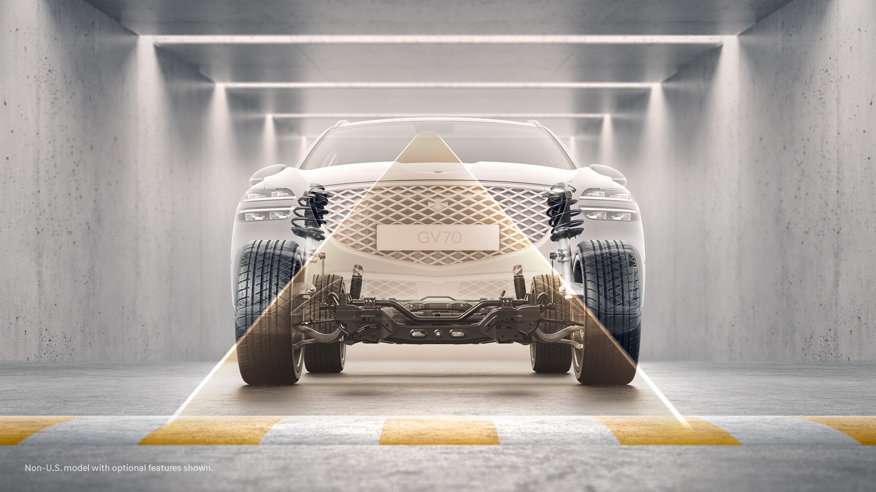 2023 Genesis GV70 scanning the road ahead.