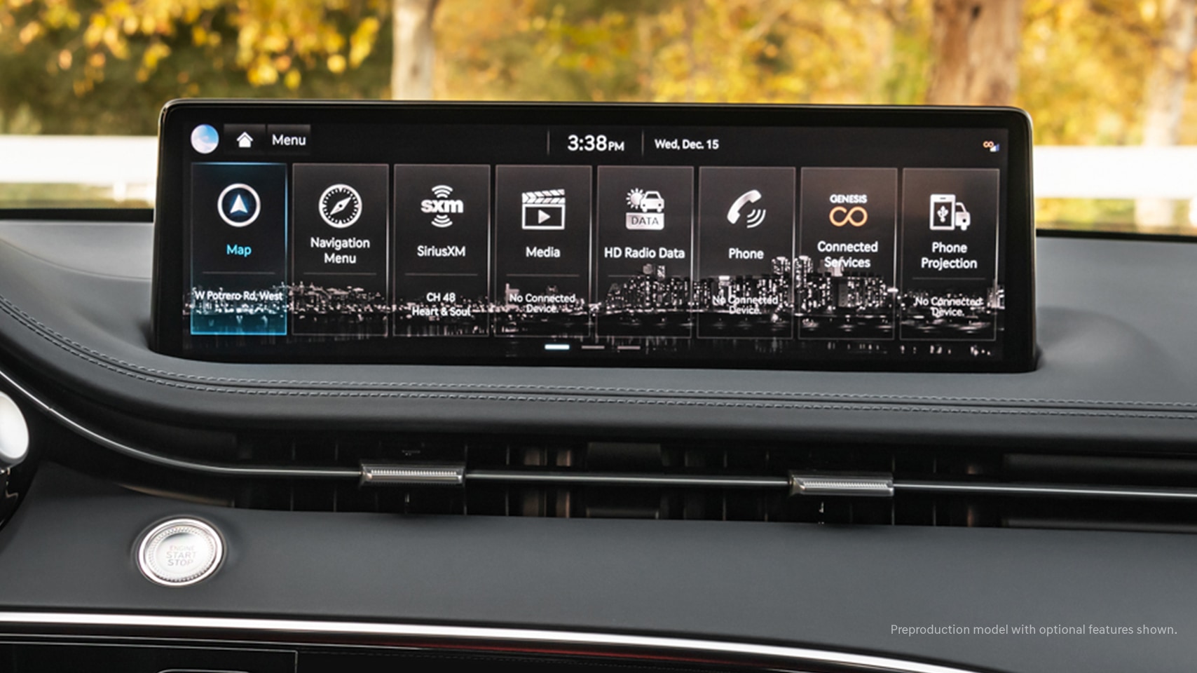 2023 Genesis GV70 Navigation System display.