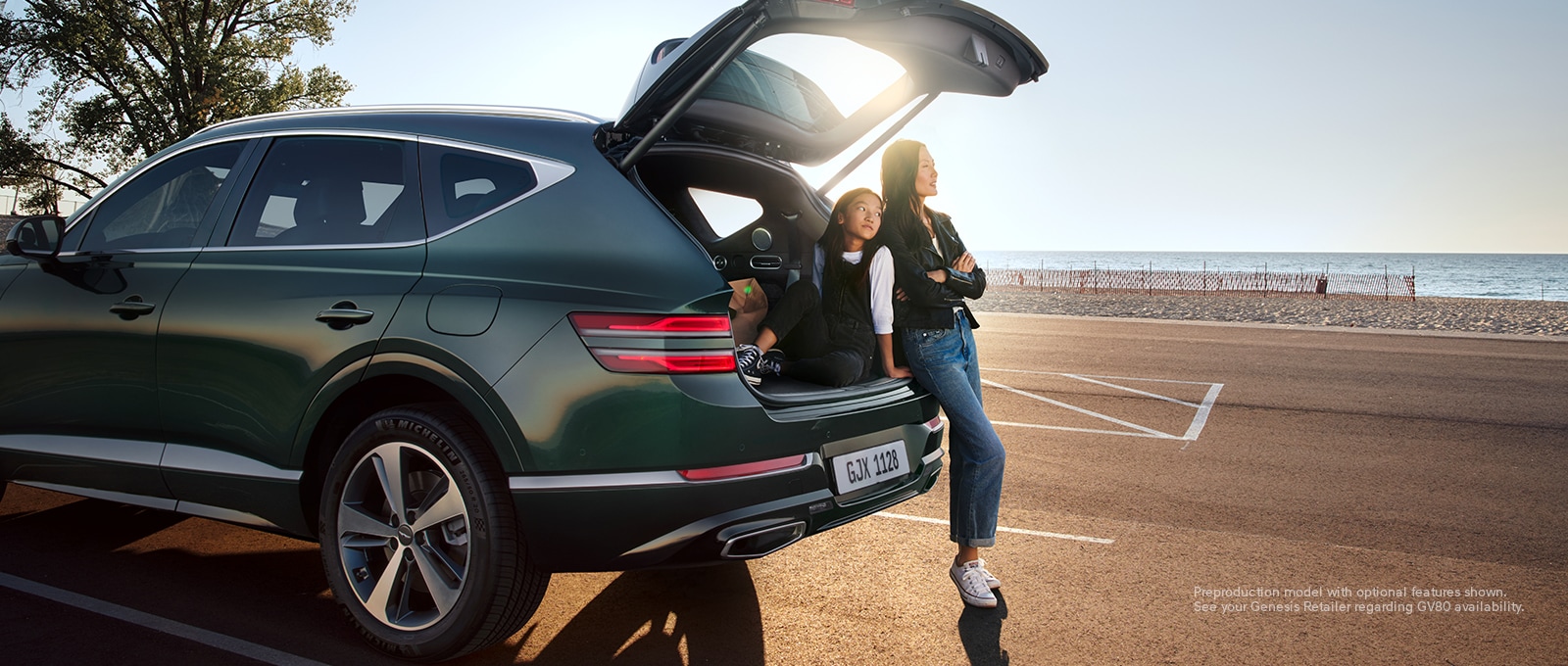2023 Genesis GV80 shown in Cardiff Green.