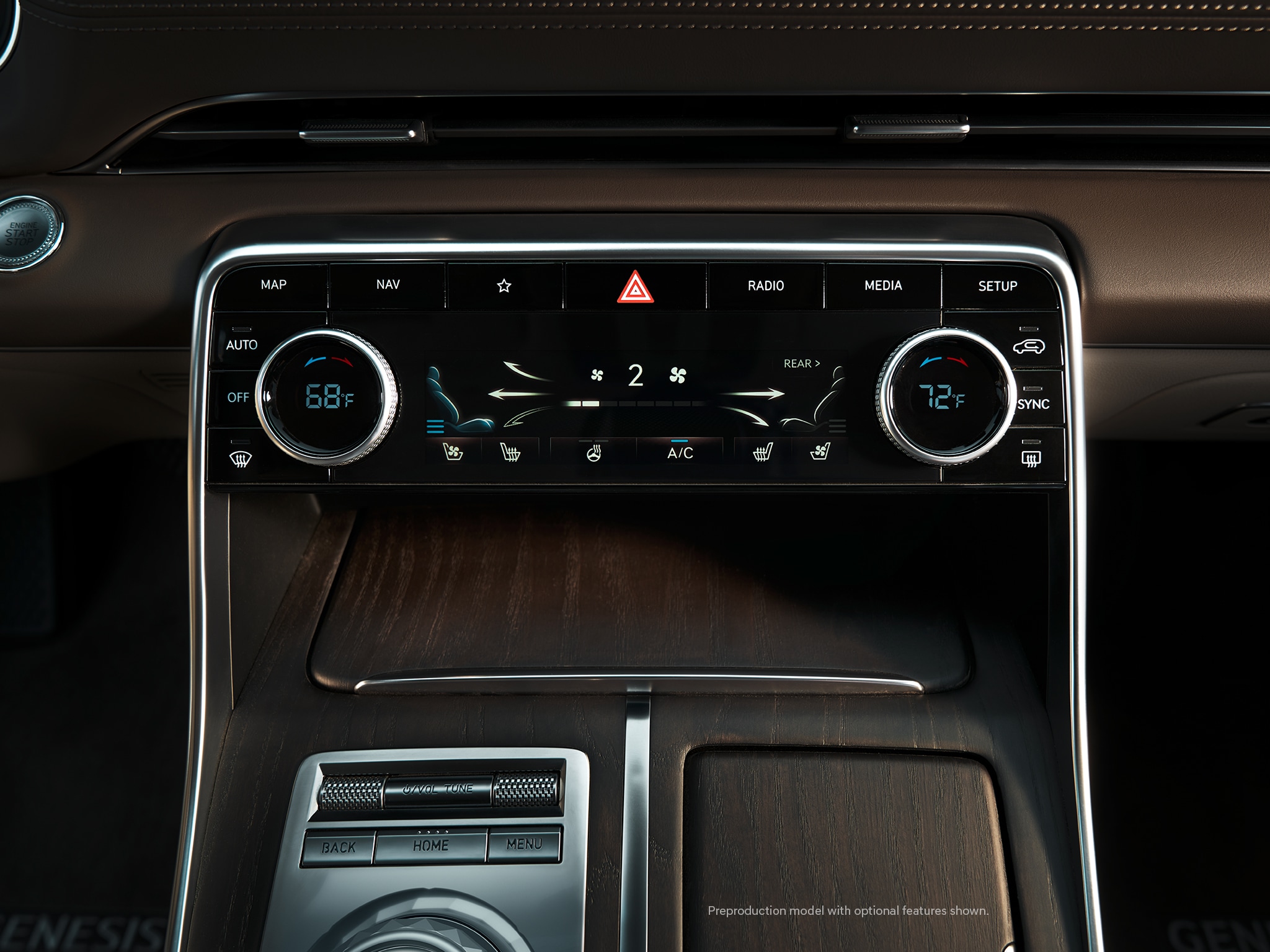 2024 GV80 3.5T Prestige AWD interior center console