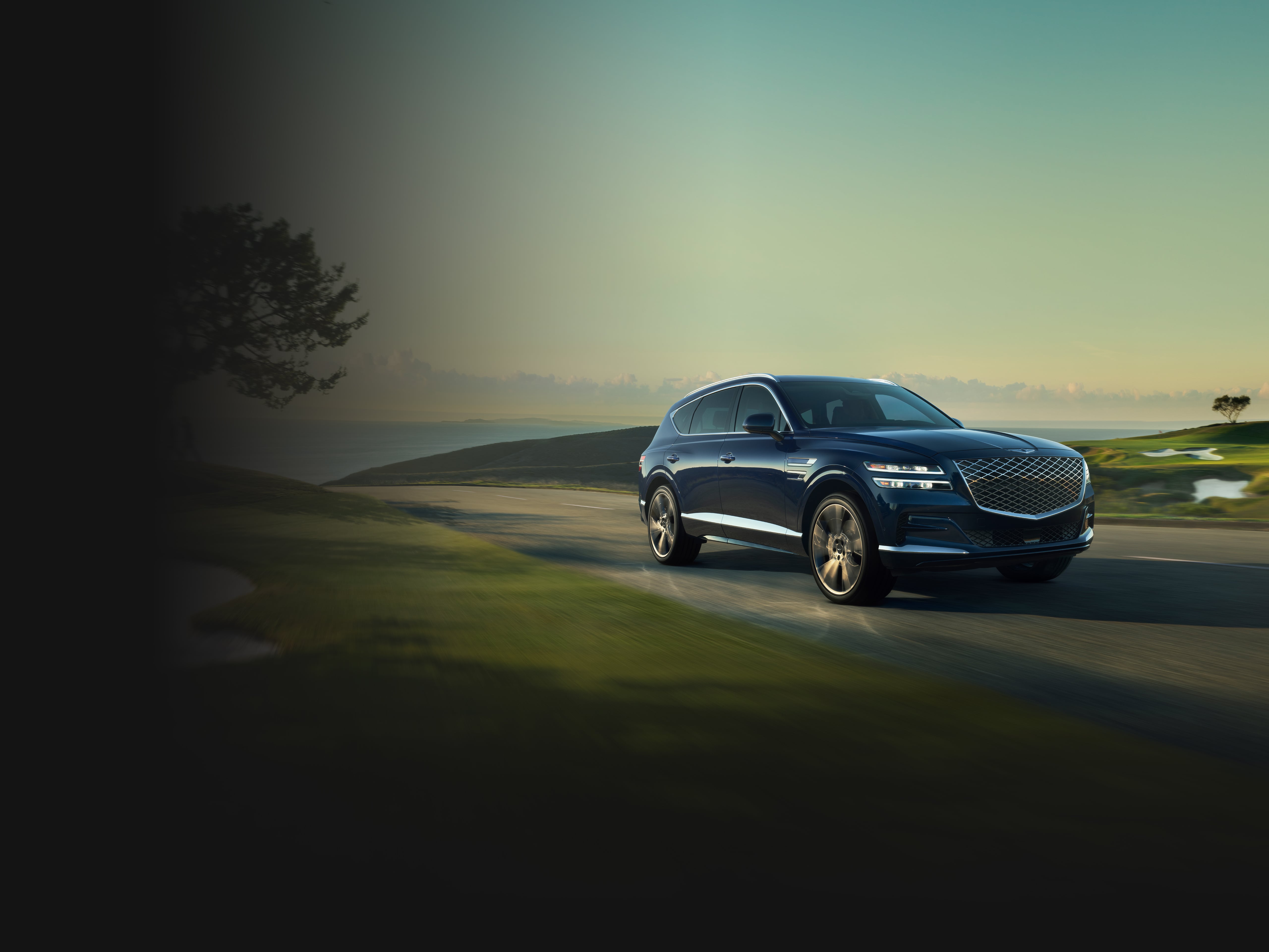 2023 GV80 3.5T Prestige AWD shown in Adriatic Blue
