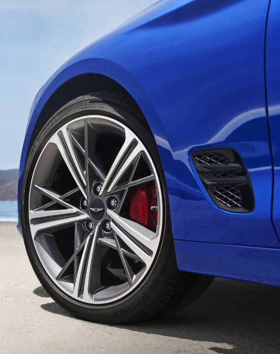 Genesis G70 headlights closeup