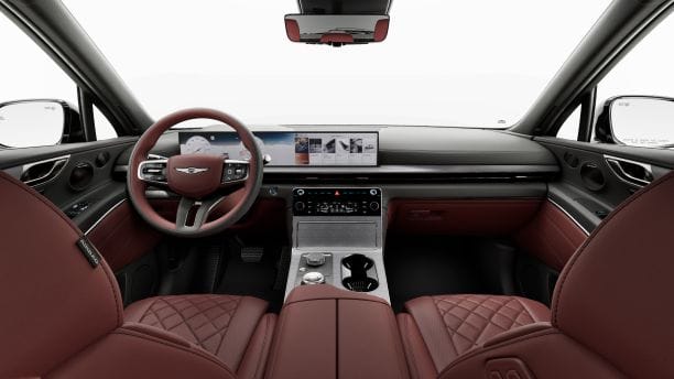 2025 GENESIS GV80 3.5T PRESTIGE V6 AWD with  Exterior and Bordeaux Brown/slate Gray Interior