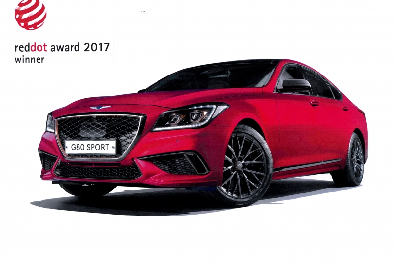 GENESIS G80 SPORT ПОЛУЧАЕТ ПРЕСТИЖНУЮ НАГРАДУ RED DOT DESIGN